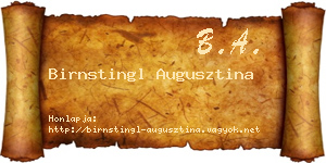Birnstingl Augusztina névjegykártya